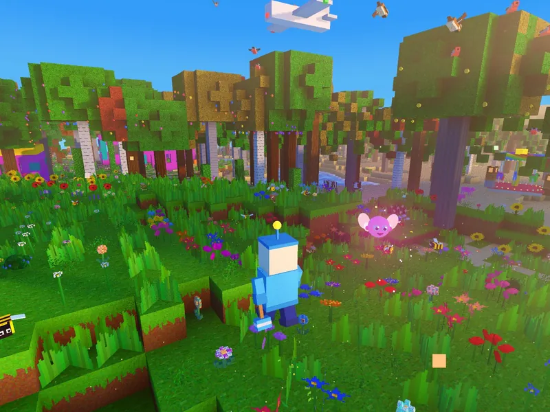 Brik и Lumi на ливада пълна с цветя и пчели — PC игра за деца